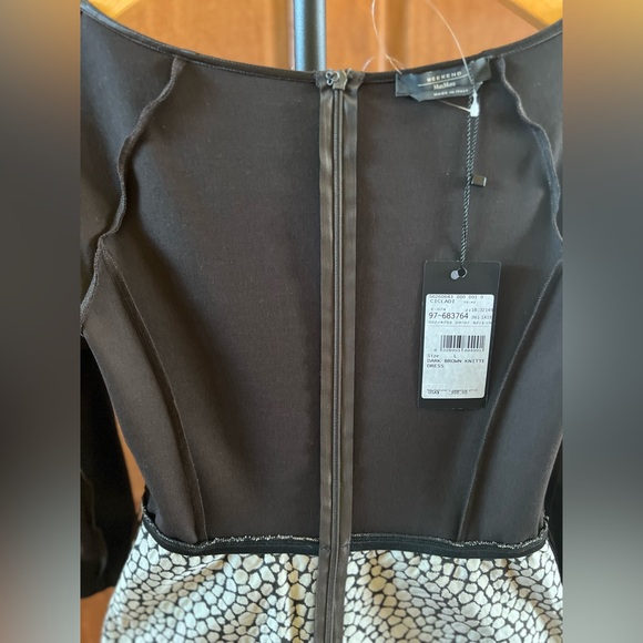 Weekend Max Mara Dress with Cropped Sleeves Brown Leopard Size L - Picture 13 of 16